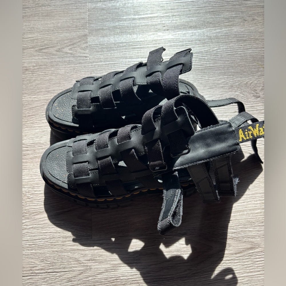 Dr Martens Ricki gladiator Black Nappa Sandals - Picture 8 of 12